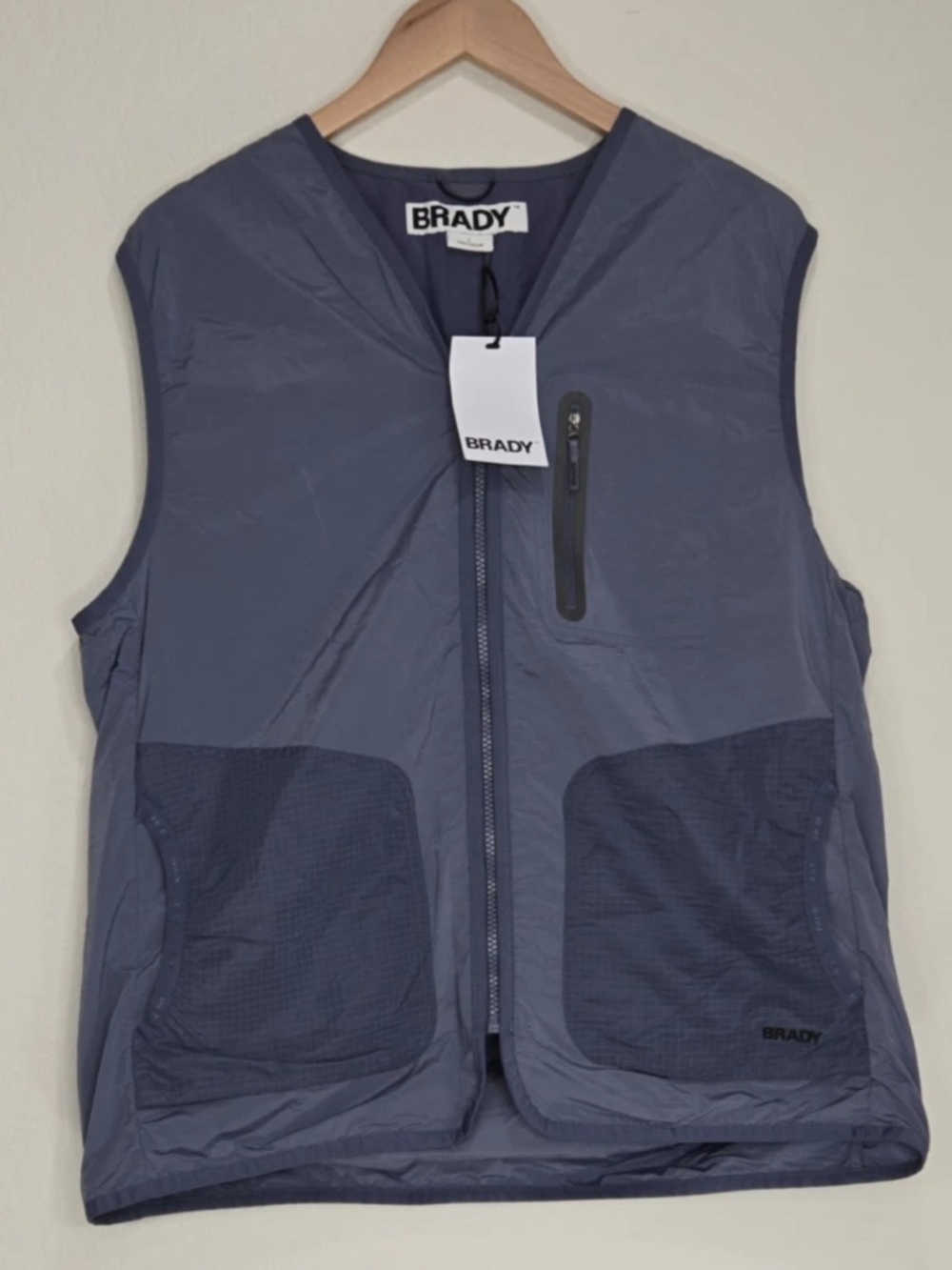 BRADY BRAND Vest Outdoor Vest Storm Jacket Pocket Tom Brady Size L Mens NEW